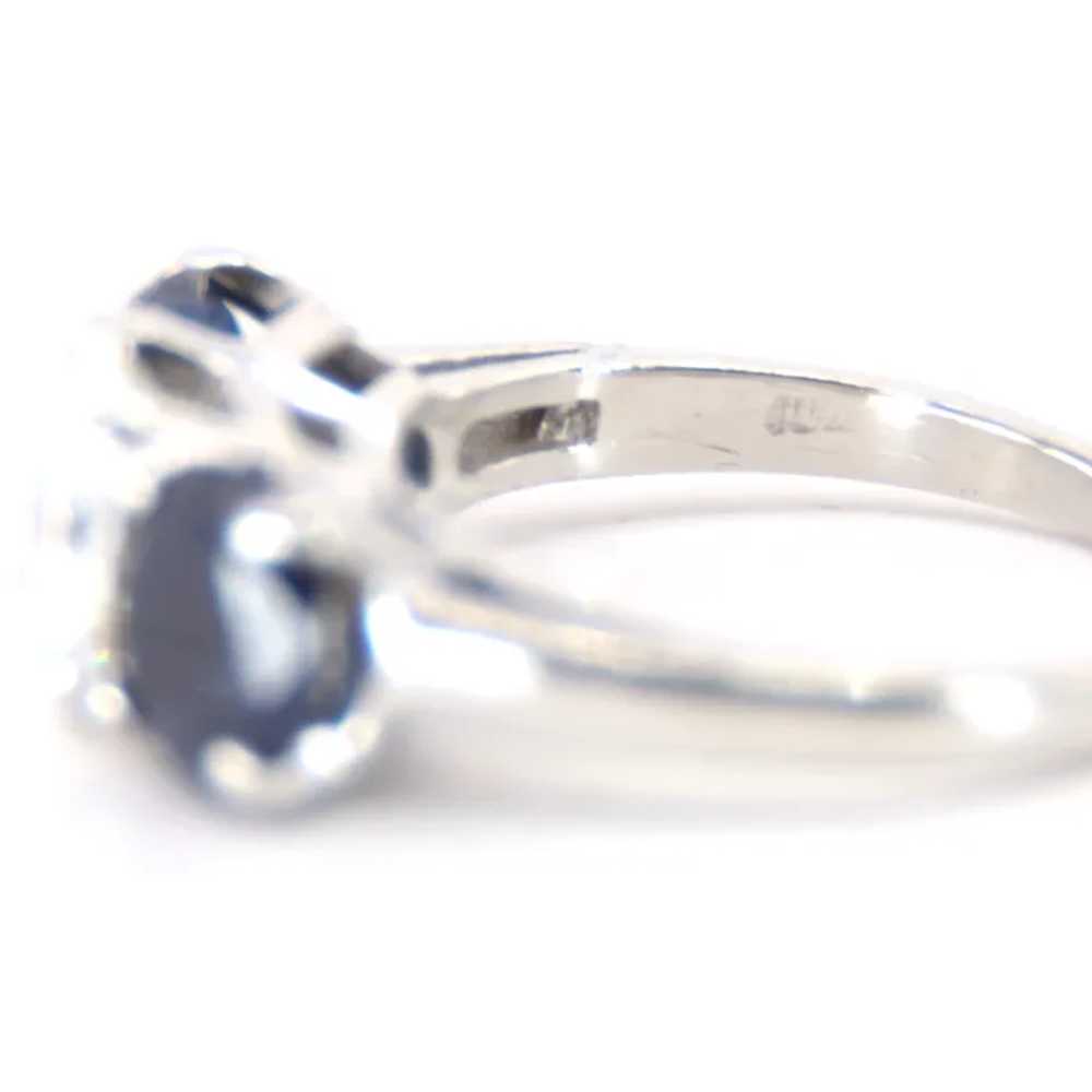 2.20cttw Platinum Sapphire & 1.40ct Diamond Ring - image 4