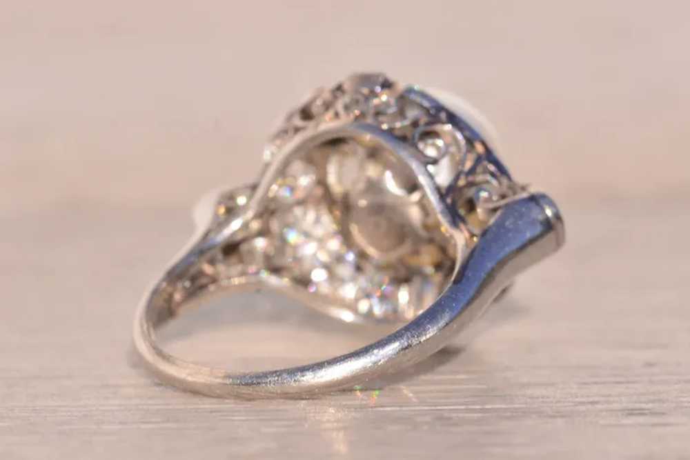 Antique Natural Pearl and Diamond Ring in Platinum - image 4