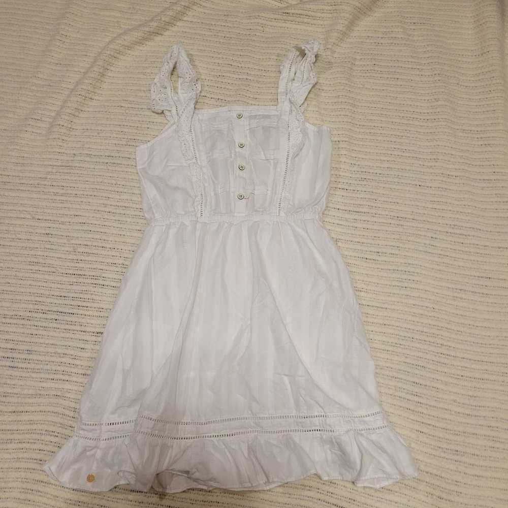 Eyelet ruffle organic cotton pinafore dress by Sc… - image 10