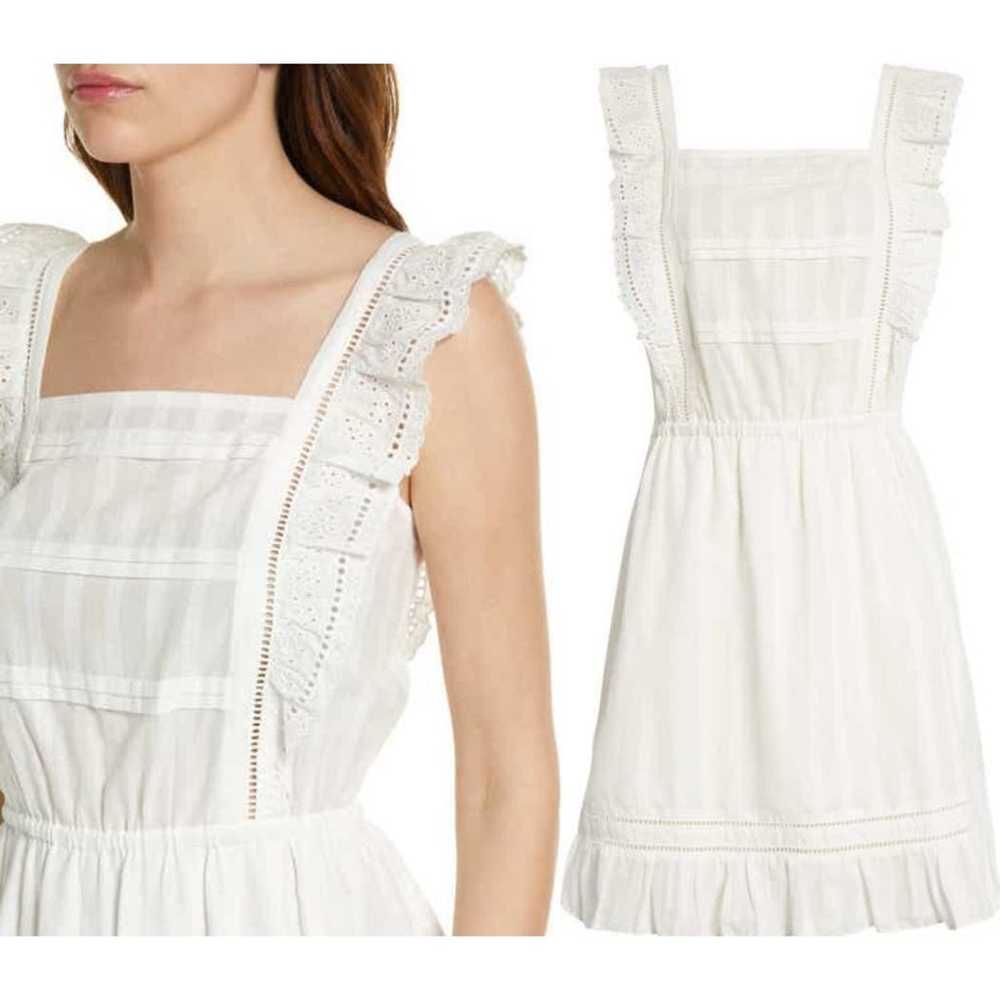 Eyelet ruffle organic cotton pinafore dress by Sc… - image 2