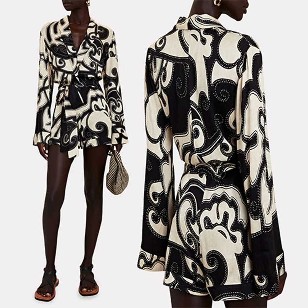 NEW Alexis Kaiden Belted Printed Long Sleeves V N… - image 2