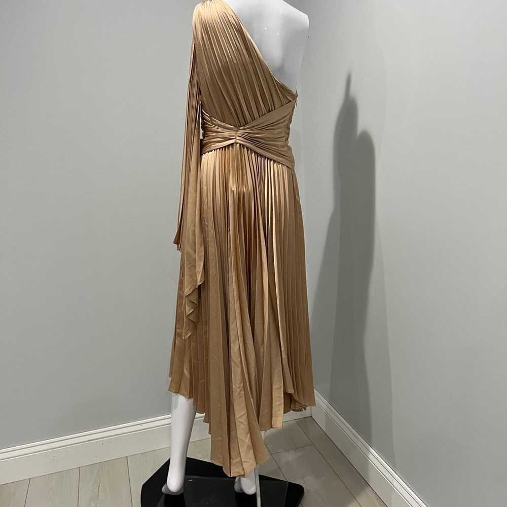 $450 ACLER  Kalora Pleated Midi Dress - Gold size… - image 10