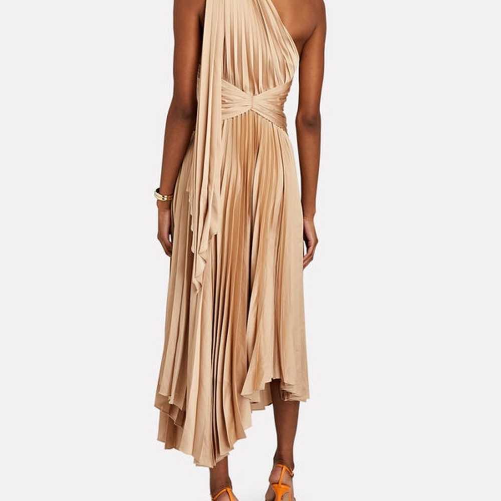$450 ACLER  Kalora Pleated Midi Dress - Gold size… - image 6