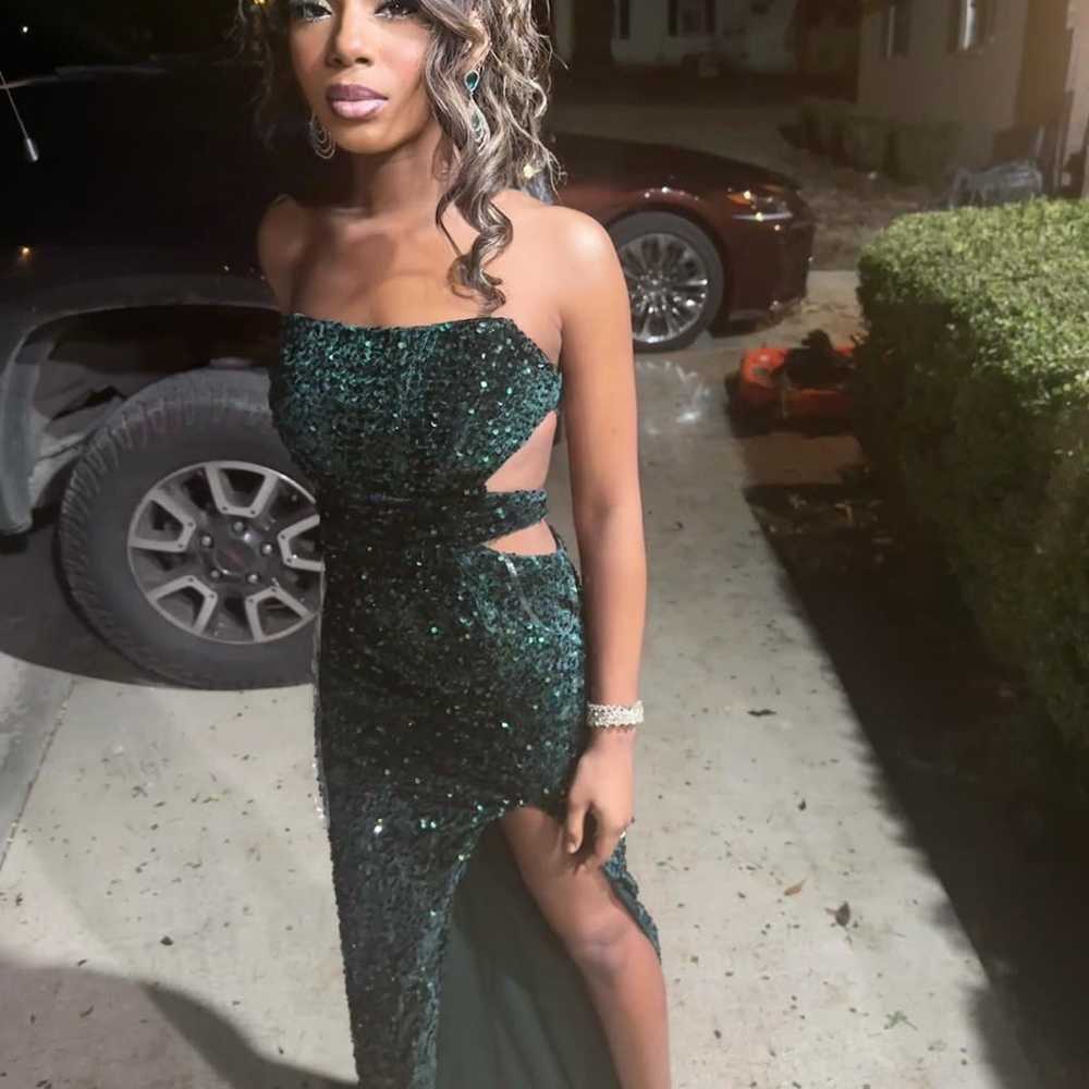 Emerald Green Prom Gown - image 2