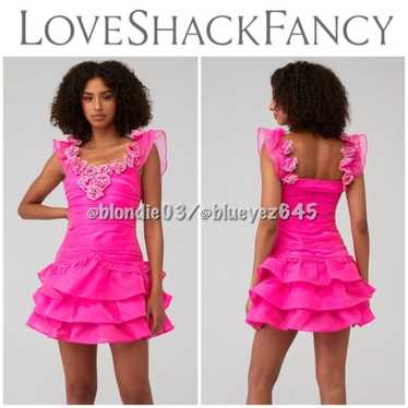 LoveShackFancy “Chaya” dress in flirty fuchsia 2