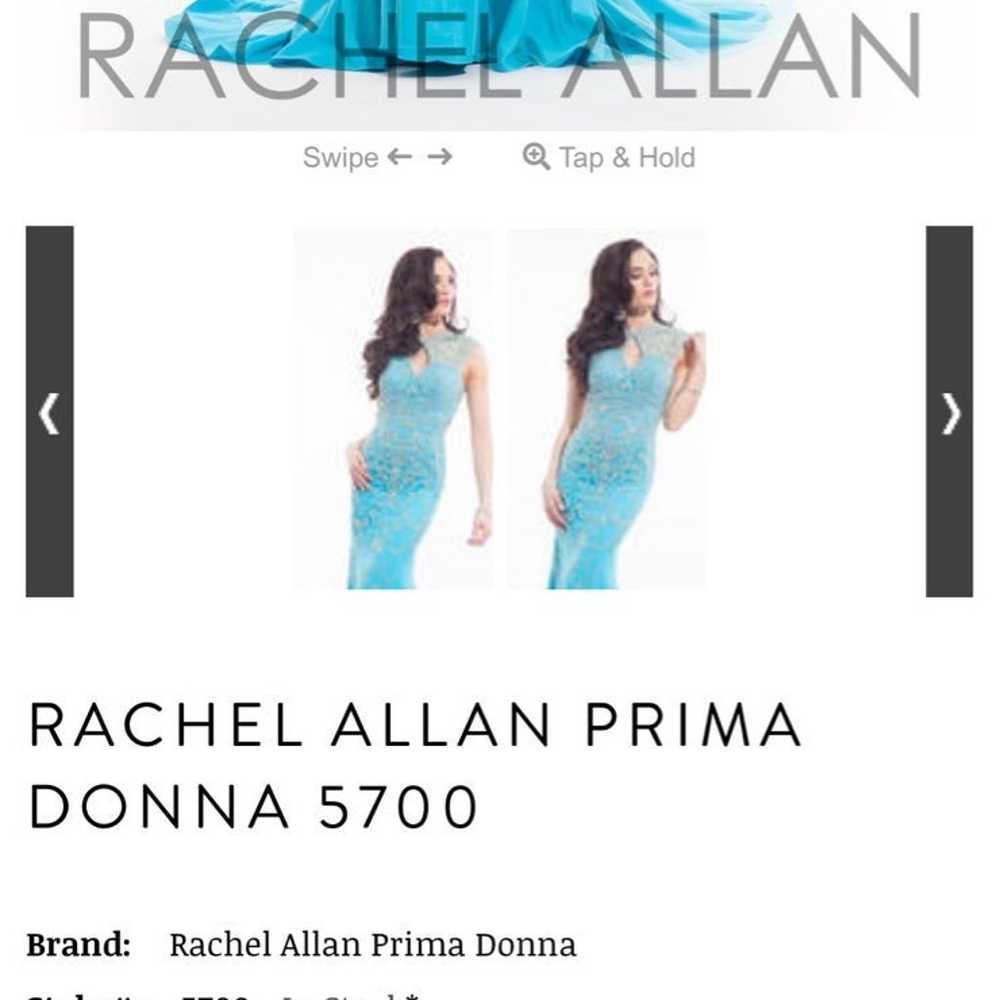 Rachel Allan Prima Donna Aqua Blue Dress - image 9