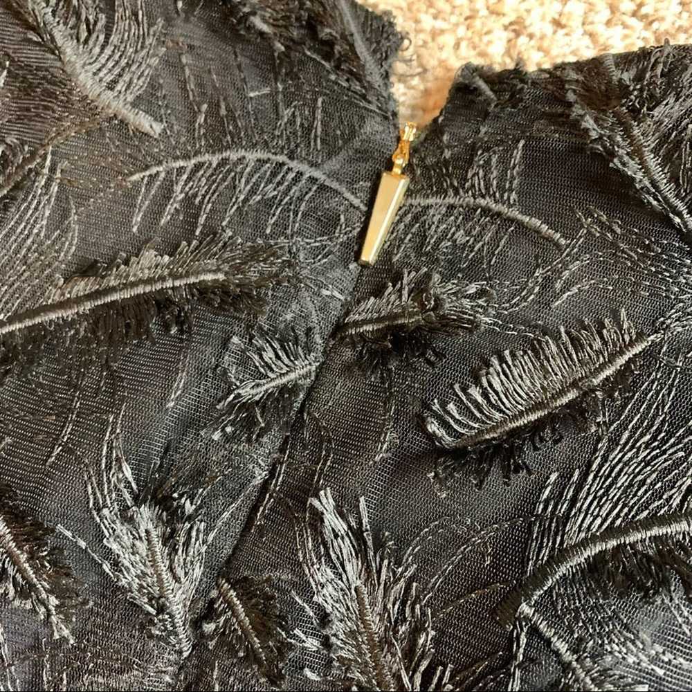 PRABAL GURUNG Asymmetrical Sheer Feather Appliqué… - image 6