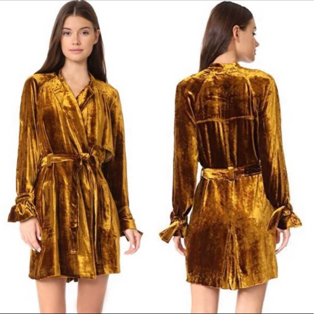 Beautiful ALC Golden Velvet trench Dress - image 2