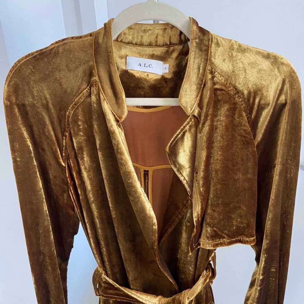 Beautiful ALC Golden Velvet trench Dress - image 4