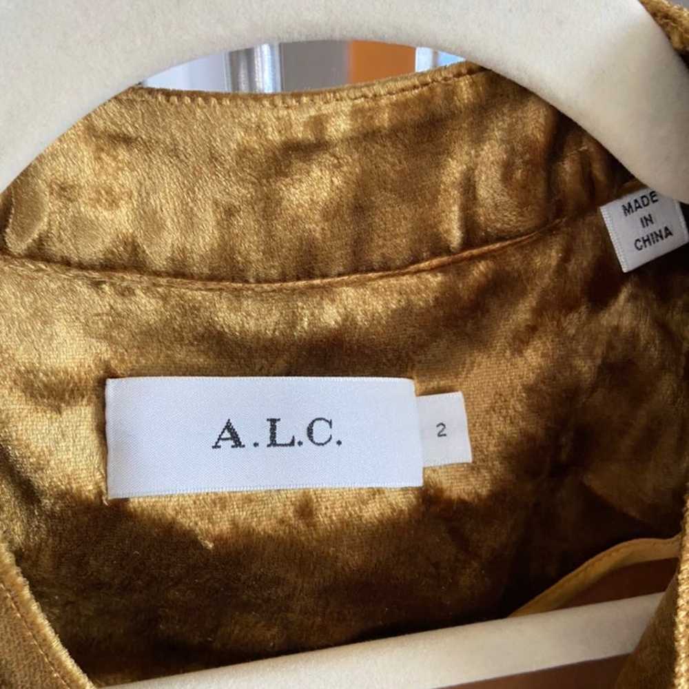 Beautiful ALC Golden Velvet trench Dress - image 6