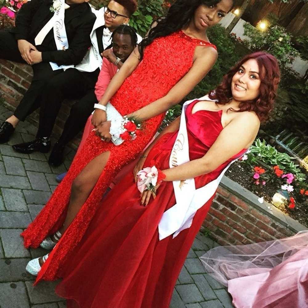 Red primavera prom dress size 00-4 - image 5