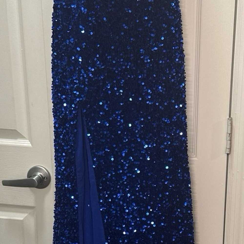 royal blue prom dress - image 1