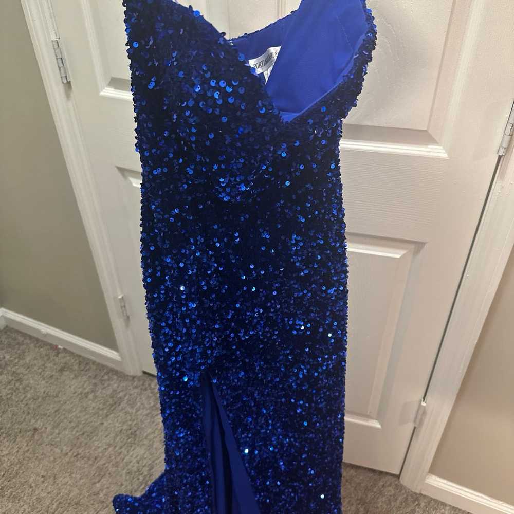royal blue prom dress - image 2