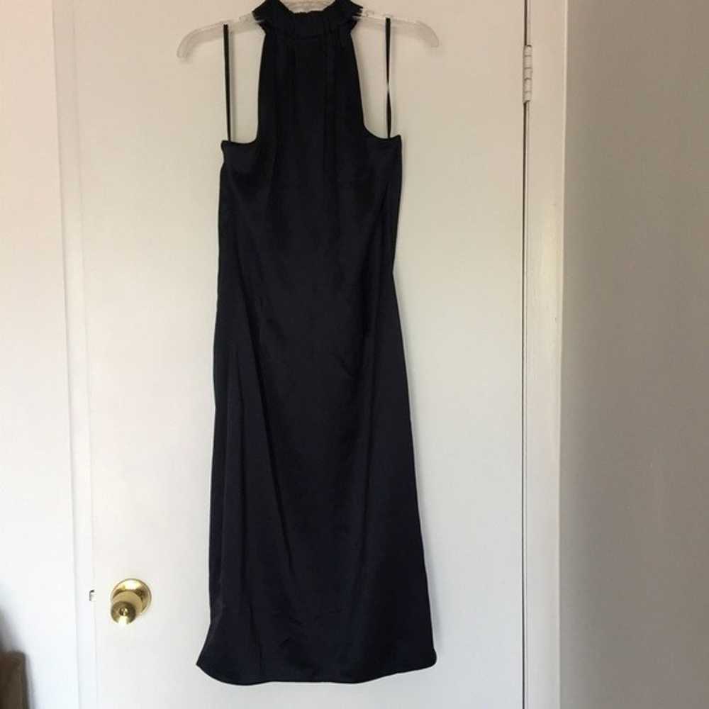 NEW Frame Satin Shirred Halter Neck Midi Dress Na… - image 6