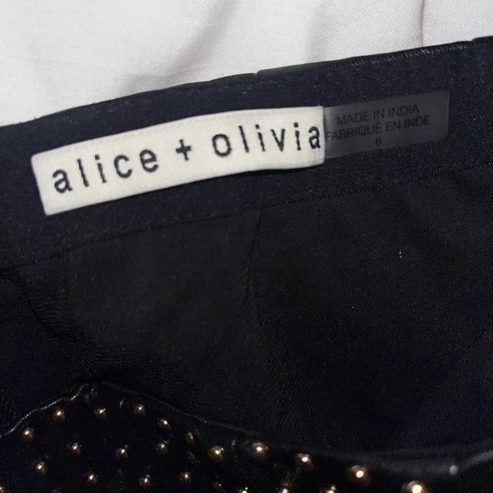 Alice + Olivia Carter Vegan Leather Miniskirt - image 4