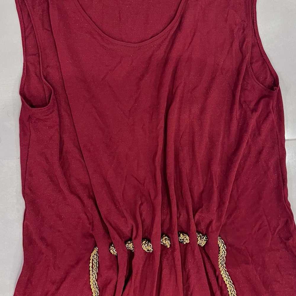 Lanvin Bordeaux Chain Column Gown Dress - image 7