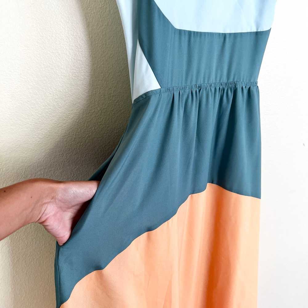 TUCKERNUCK Colorblock Eden Gown in Blue Green Ora… - image 11