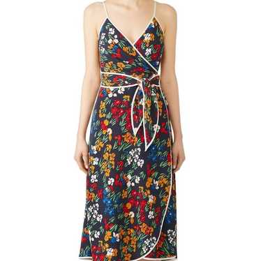 Tory Burch Floral Grotto Wrap Dress