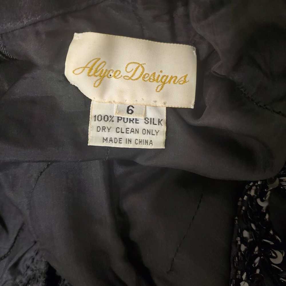 Alyce Designs Vintage Dress Formal Beaded Sequins… - image 12