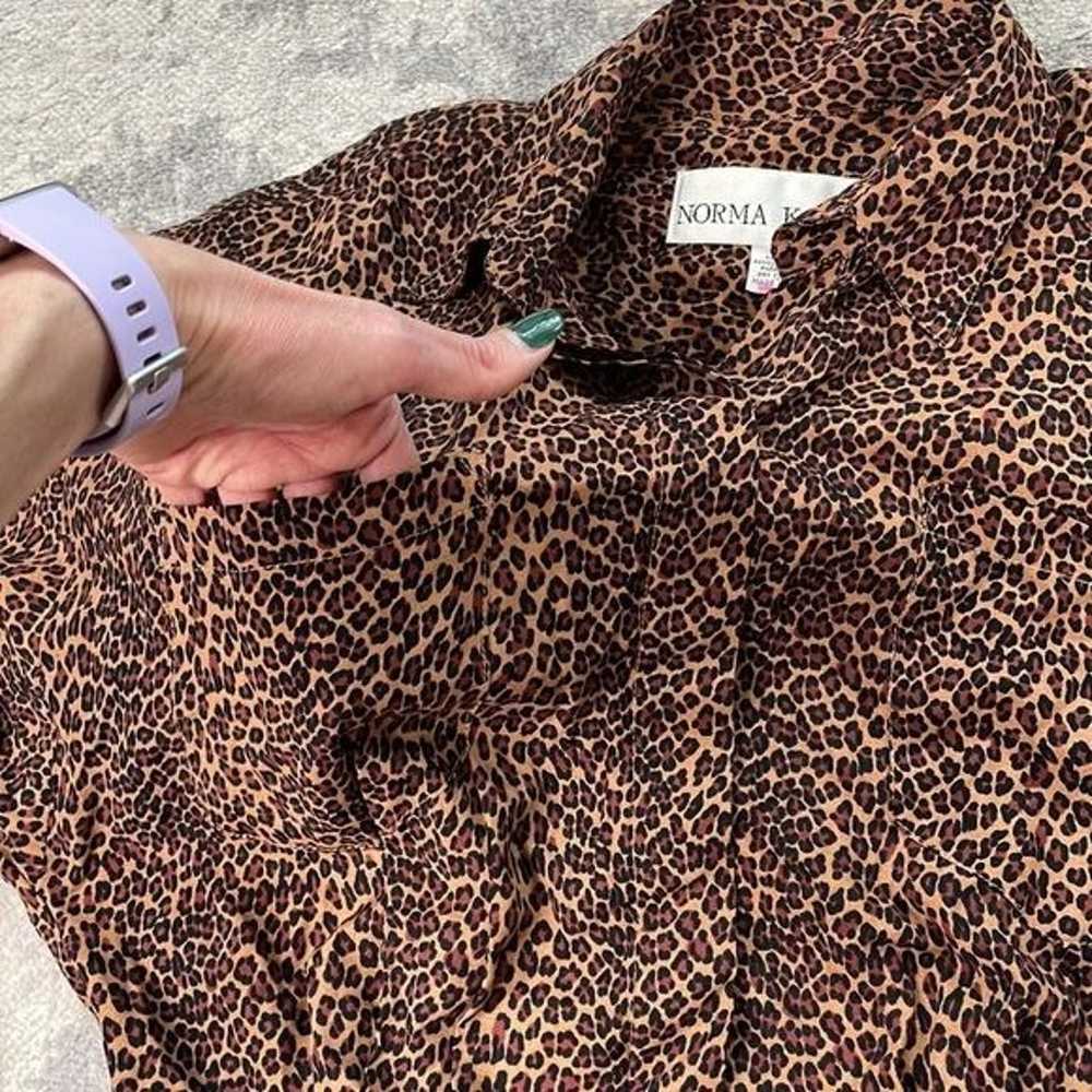 Vintage Norma Kamali Leopard Animal Print Button … - image 11