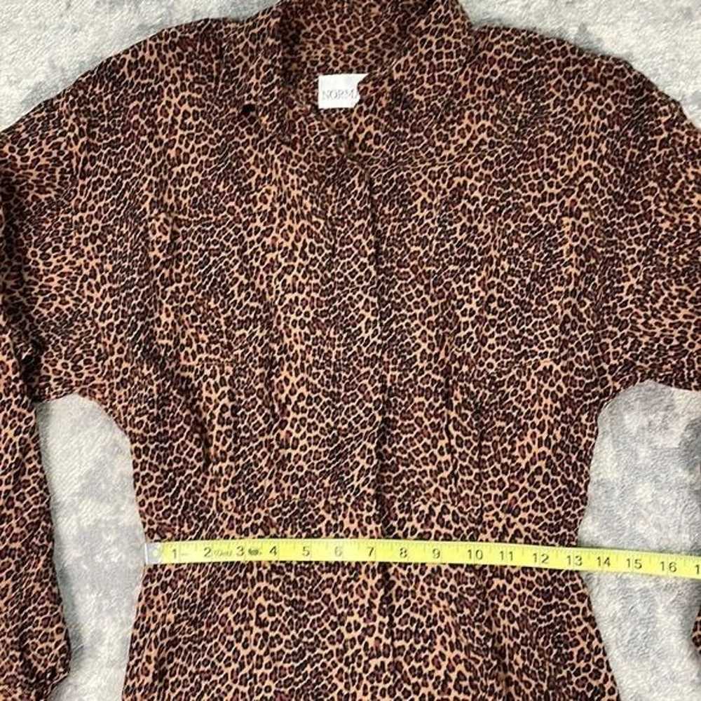 Vintage Norma Kamali Leopard Animal Print Button … - image 4