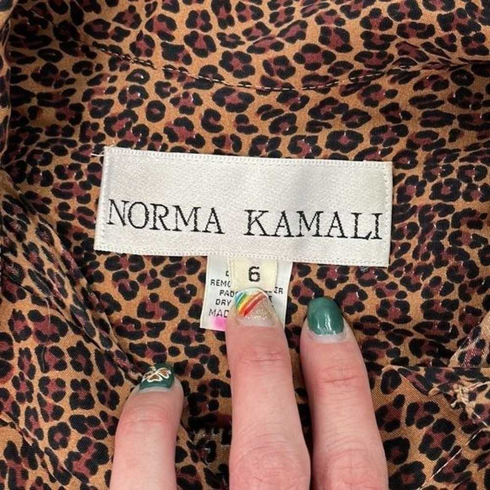 Vintage Norma Kamali Leopard Animal Print Button … - image 9