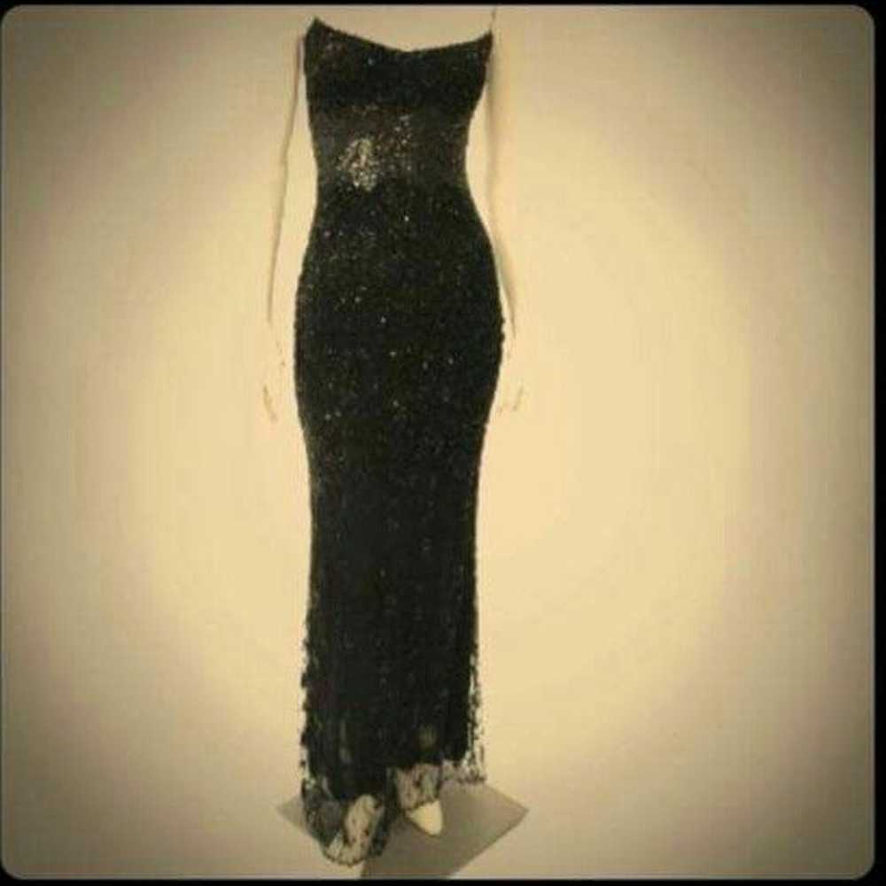 Badgley Mischka Long Sequin Formal Gown - image 1