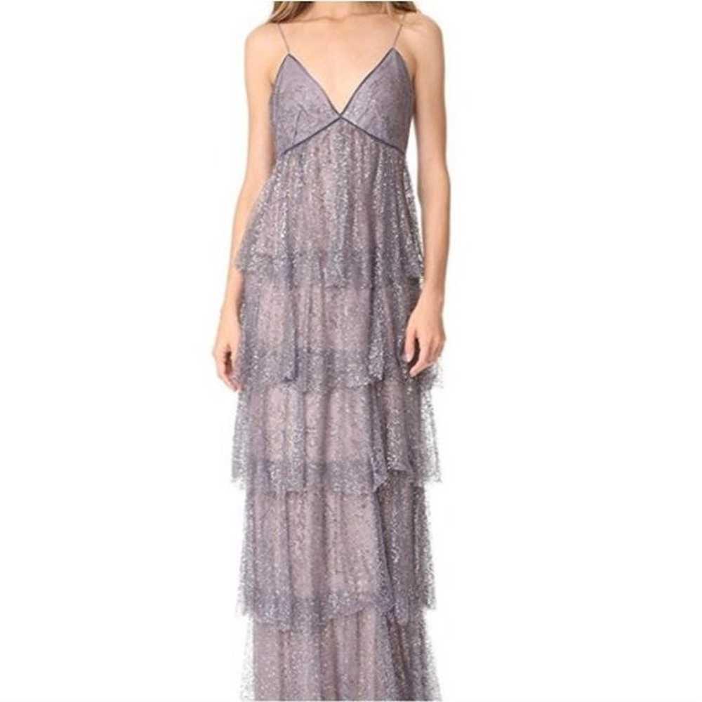 Marchesa Notte glitter tiered gown Dress - image 1