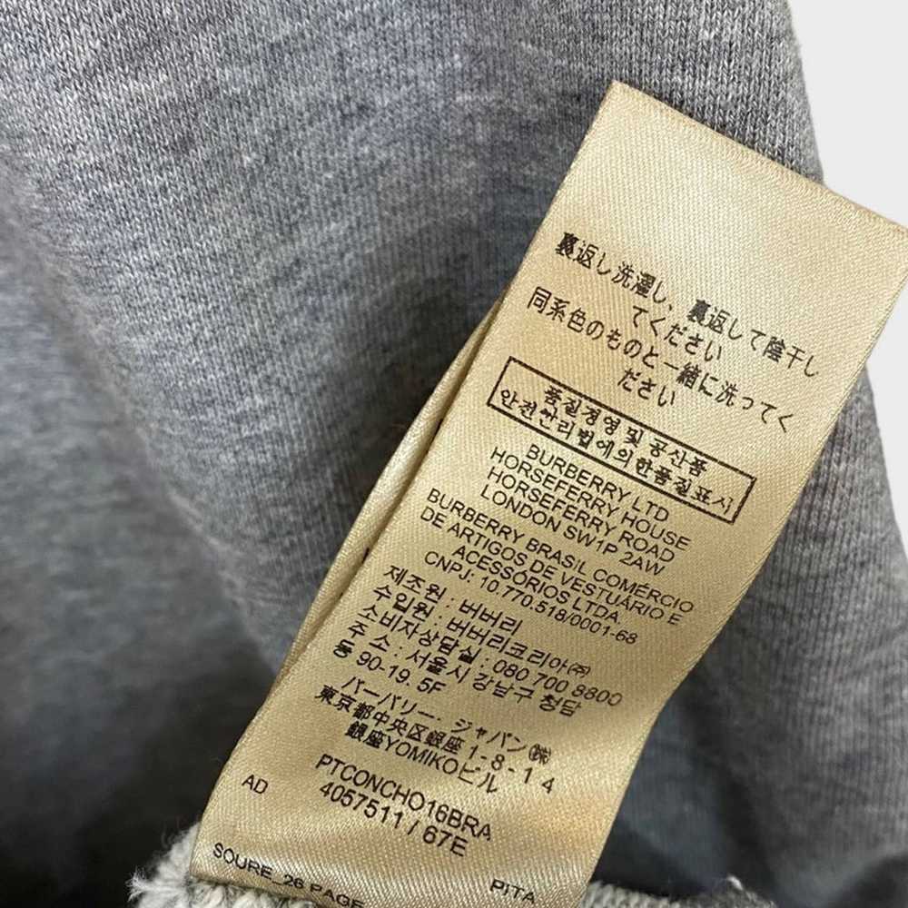 Burberry Grey + White Embroidered Logo Cotton Swe… - image 10