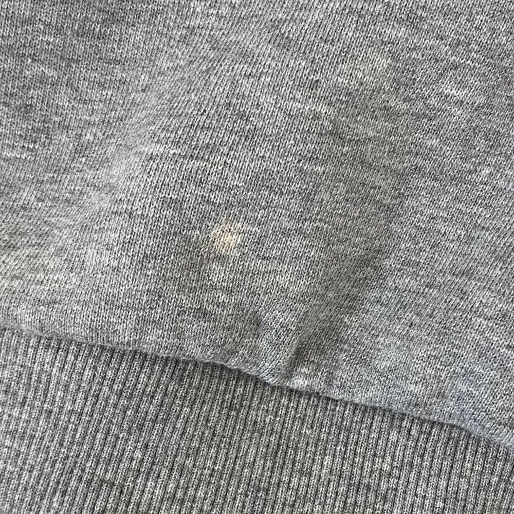 Burberry Grey + White Embroidered Logo Cotton Swe… - image 7