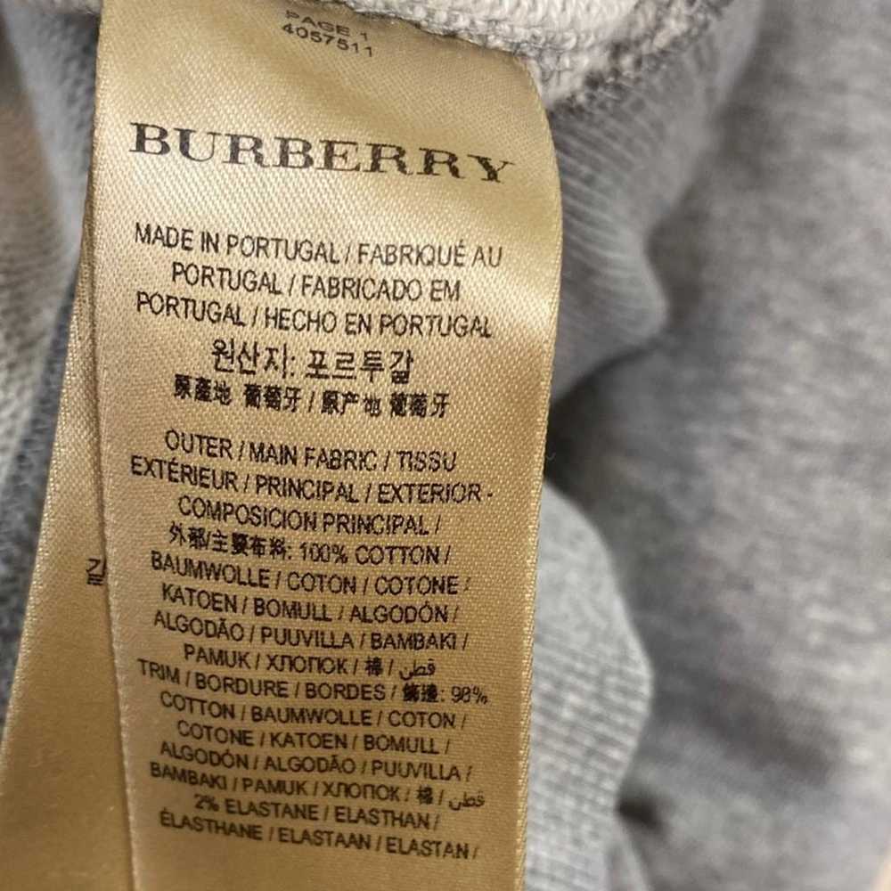 Burberry Grey + White Embroidered Logo Cotton Swe… - image 9