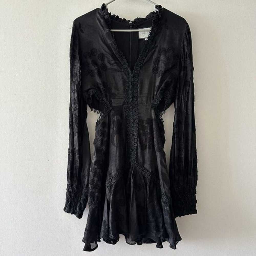Alexis Dress Black Lace Sarabeth V-neck Mini Sz M… - image 5