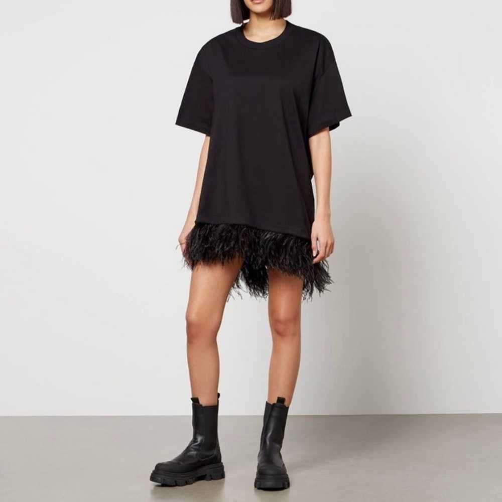 Marques’ Almeida Feather-Trimmed T-Shirt Dress, S… - image 2