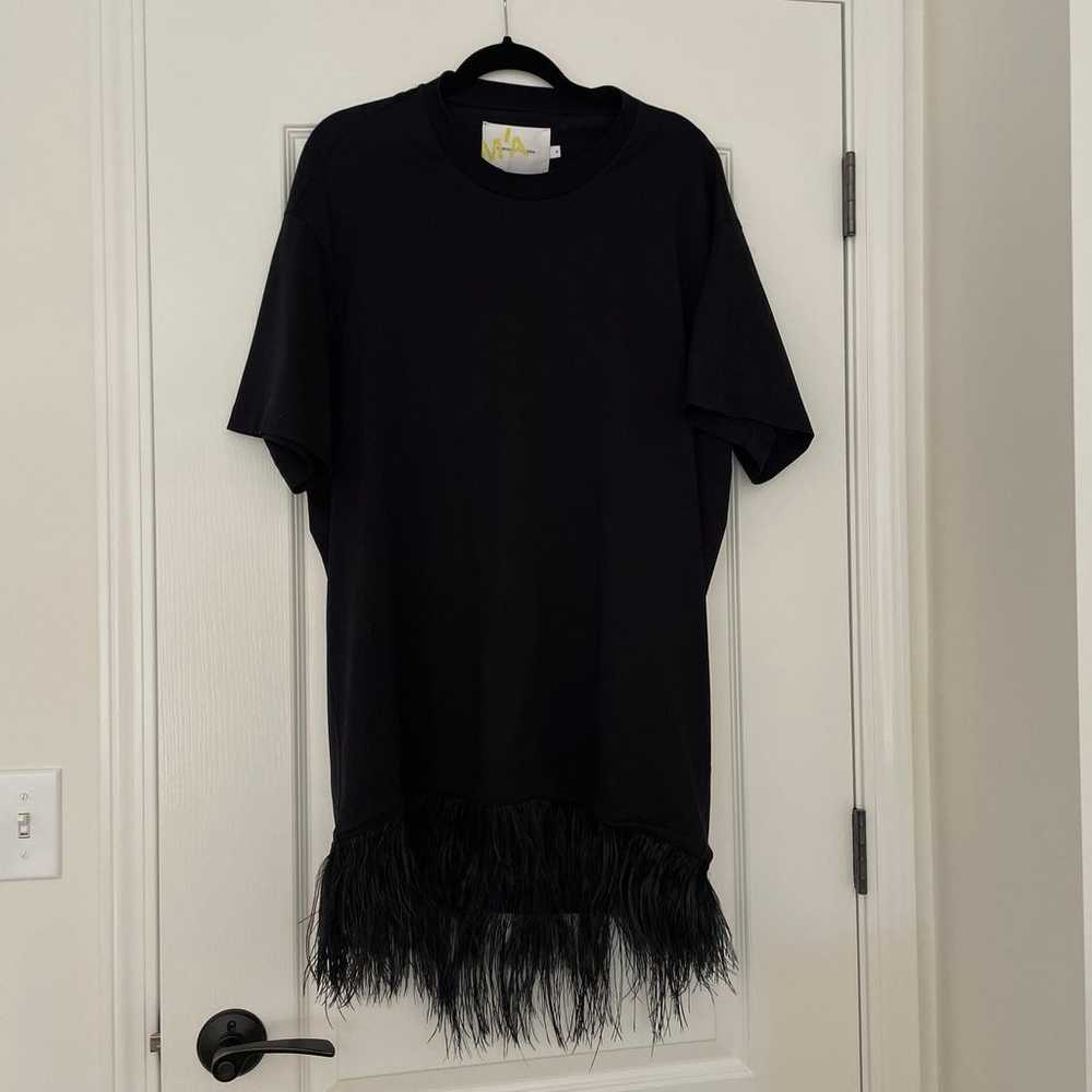 Marques’ Almeida Feather-Trimmed T-Shirt Dress, S… - image 6