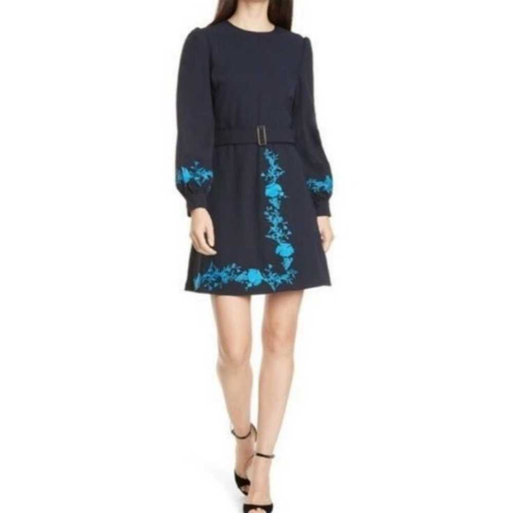 Ted Baker blue bell embroidered cocktail dress - image 1