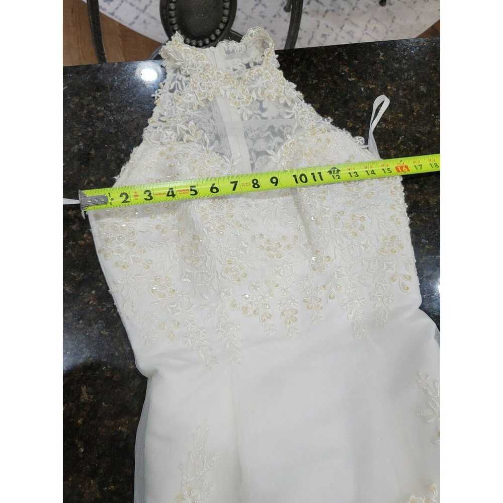 Lenovia Women White Polyester Halter Neck Sleevel… - image 11