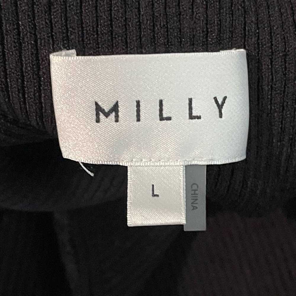 MILLY Knit Bustier Off The Shoulder Dress Black S… - image 11