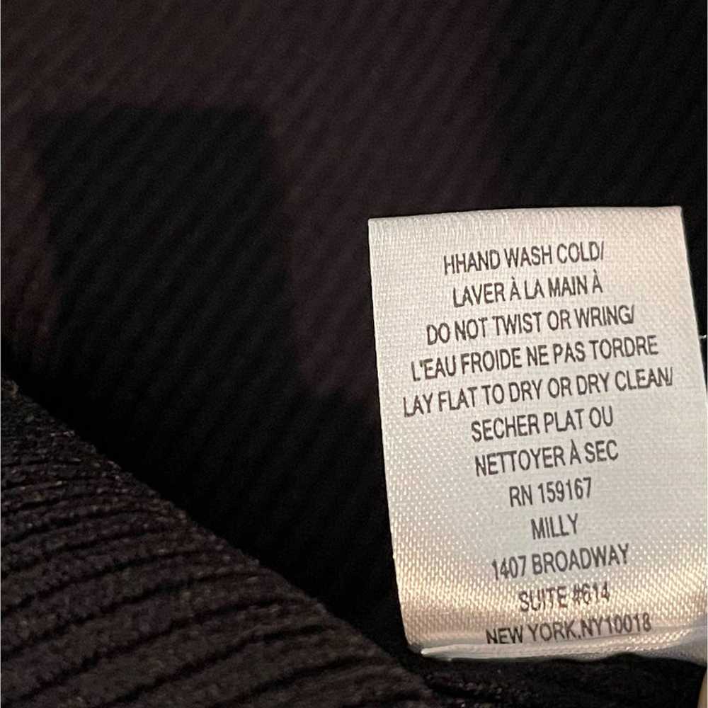 MILLY Knit Bustier Off The Shoulder Dress Black S… - image 9