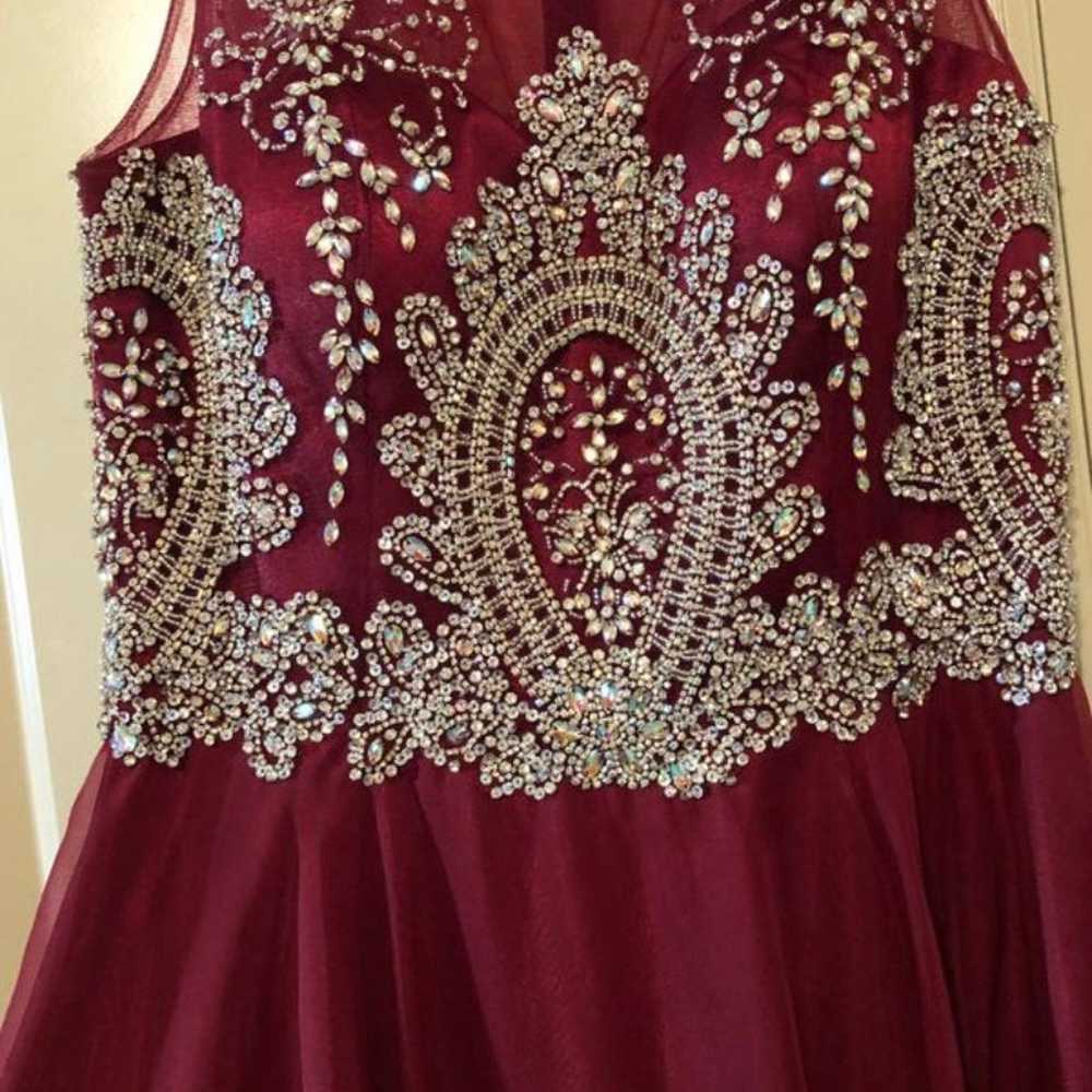 burgundy dress - image 1