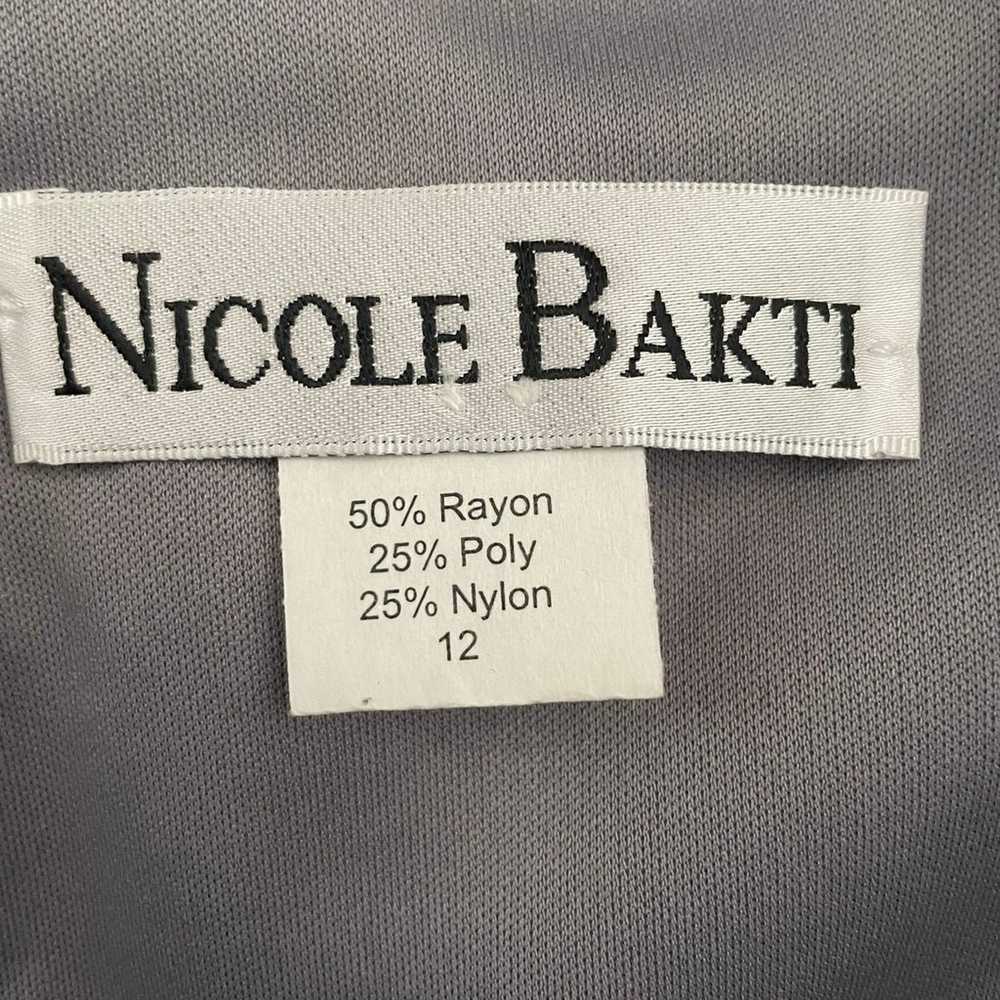 Nicole Bakti Silver Gown - image 7