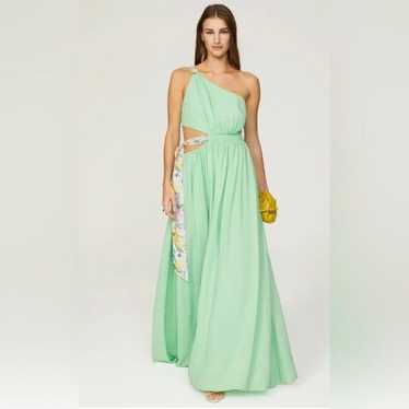 RTR AMURZela One Shoulder Gown sherbet, green lav… - image 1