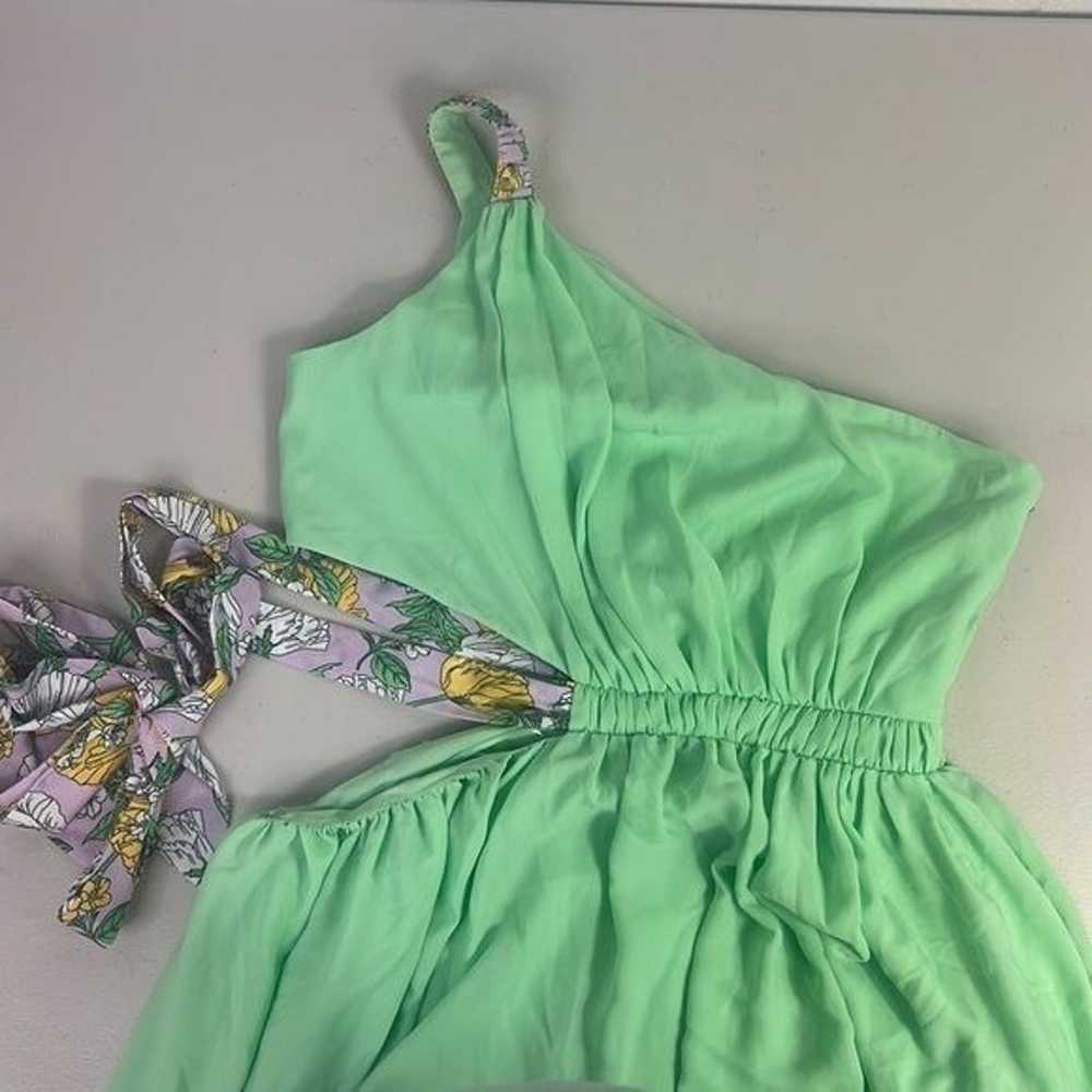 RTR AMURZela One Shoulder Gown sherbet, green lav… - image 3