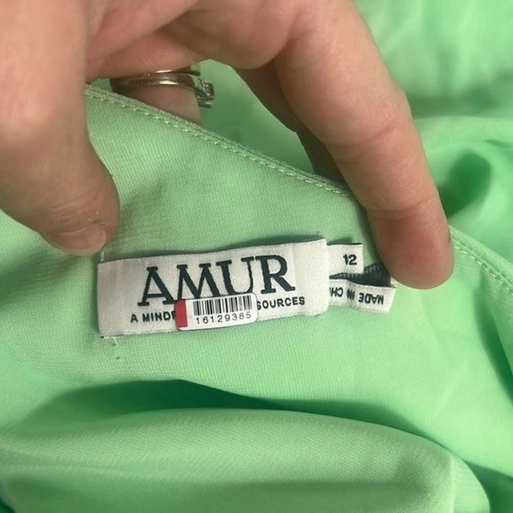 RTR AMURZela One Shoulder Gown sherbet, green lav… - image 4