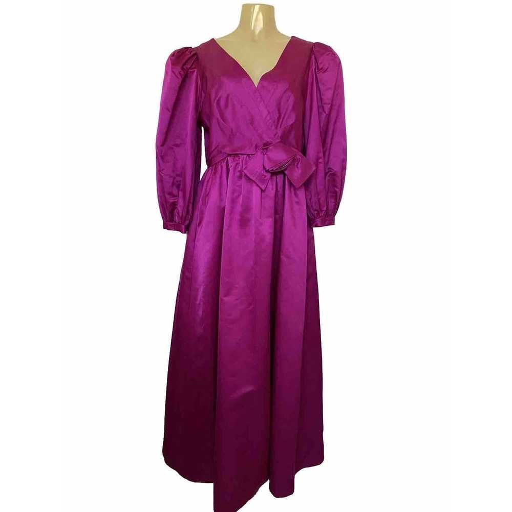 Victoria Royal Ltd Gown Maxi Dress Satin V neck B… - image 1
