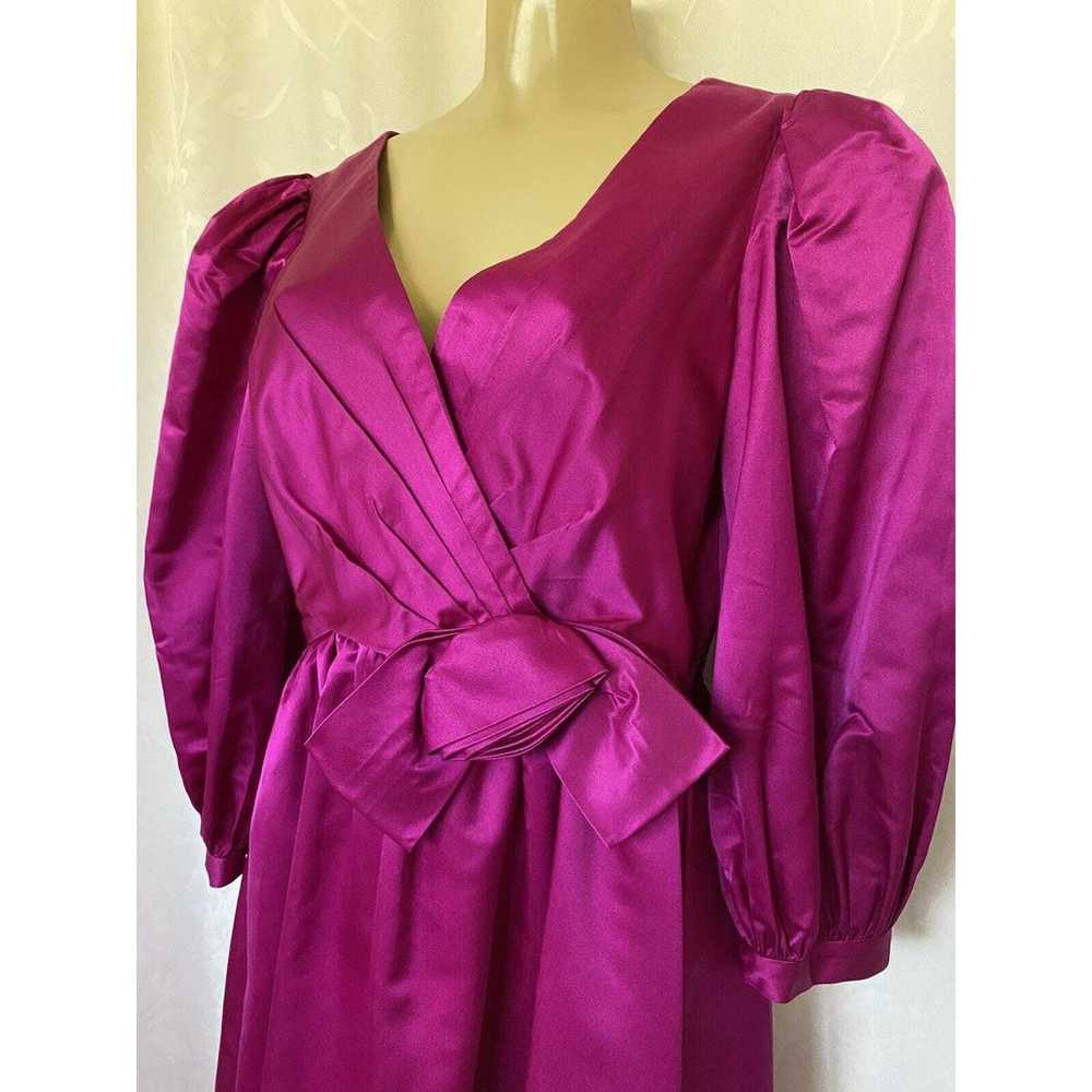 Victoria Royal Ltd Gown Maxi Dress Satin V neck B… - image 5