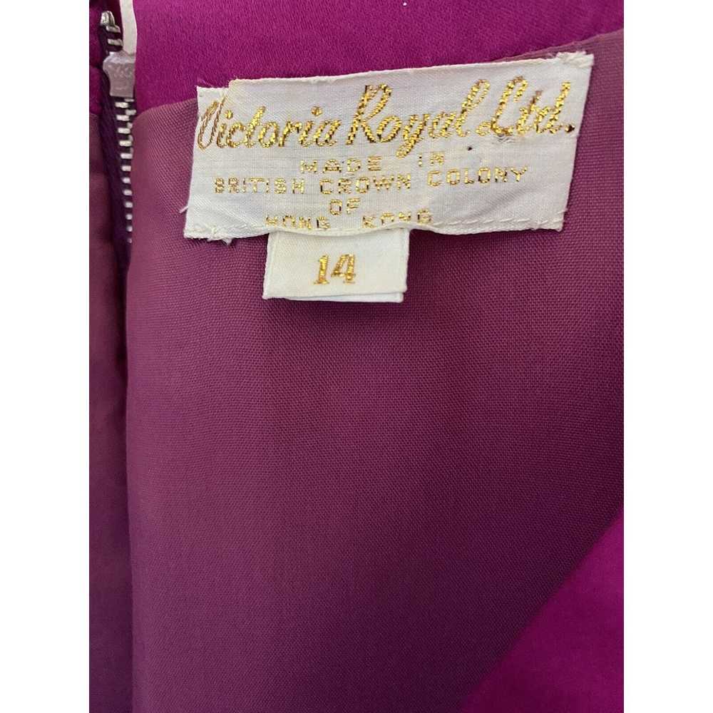 Victoria Royal Ltd Gown Maxi Dress Satin V neck B… - image 7