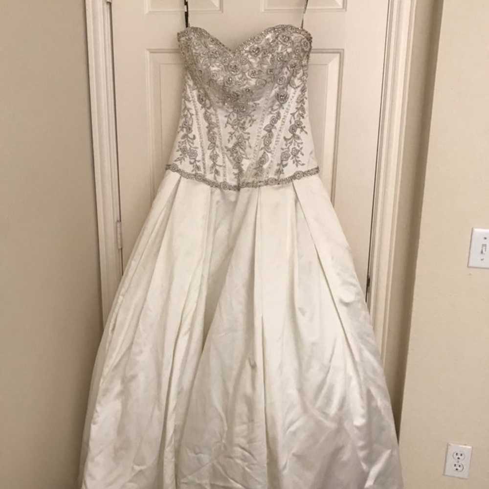 Ballgown Beaded Bodice Wedding Dress - image 1