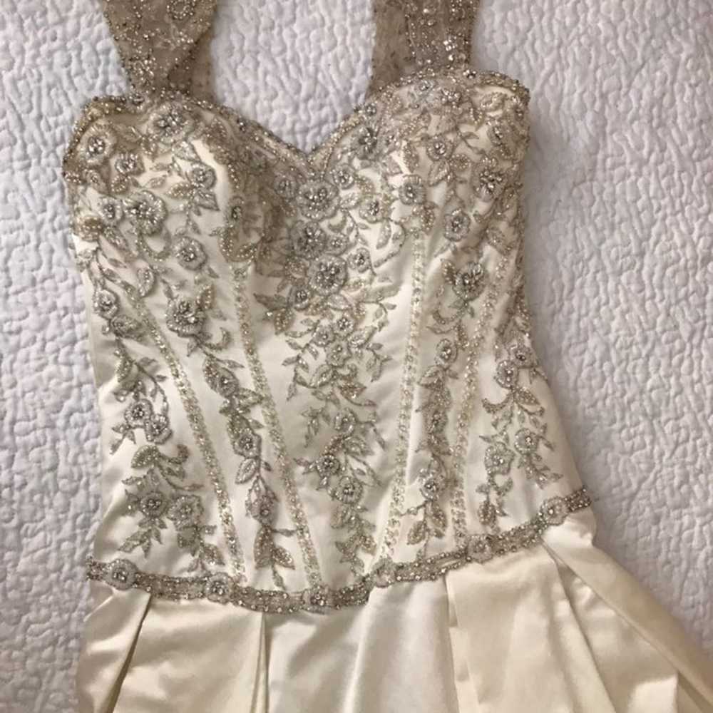 Ballgown Beaded Bodice Wedding Dress - image 4