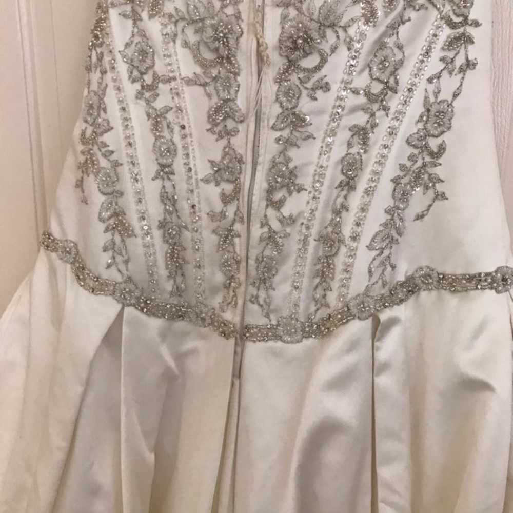 Ballgown Beaded Bodice Wedding Dress - image 8