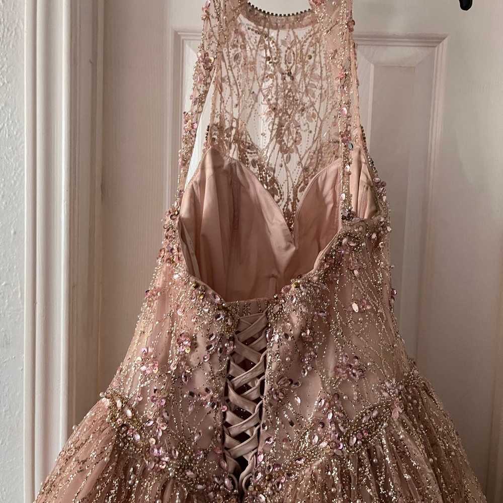 Rose gold quincenera dress - image 4